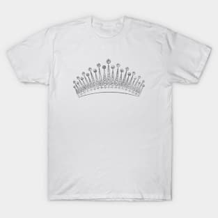 Silver Glitter Crown T-Shirt